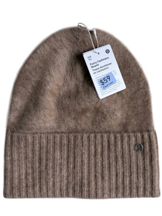 NWT Lululemon Fuzzy Cashmere Beanie (Heathered Nutmeg) - One Size main image 6